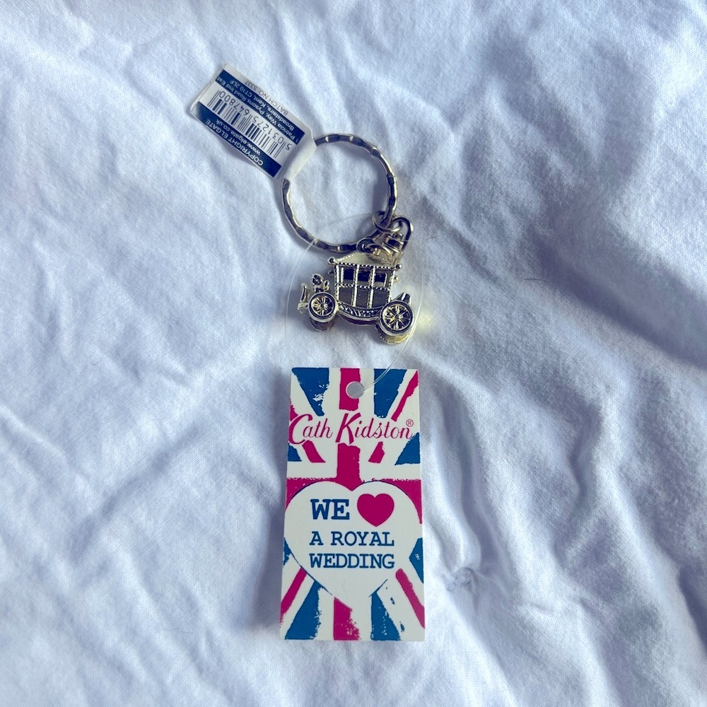 Cath Kidston Royal Wedding Gold Carriage Keyring NWT